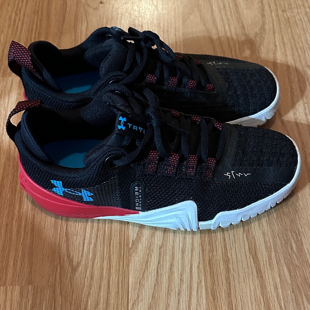 Under Armour Black and Red Athletic Shoes